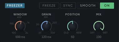 The Freezer module on the FX tab with its controls
